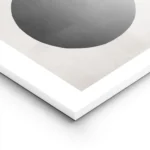 affiche avec un cercle noir et un carre trace sur un fond beige art graphique lightpanel.webp