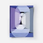 affiche avec un cercle violet et des formes geometriques bleues et grises avec u.webp