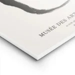 affiche avec un chat noir abstrait en line art sur fond beige avec du texte en t lightpanel.webp