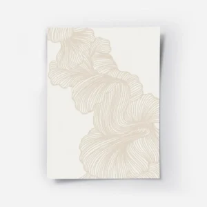 affiche avec un design de lignes beiges abstraites formant des formes organiques.webp