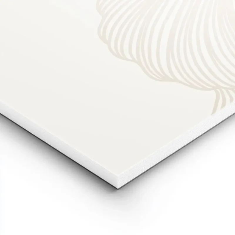 affiche avec un design de lignes beiges abstraites formant des formes organiques lightpanel.webp