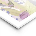 affiche avec un design floral peint a la main de fleurs violettes et blanches et lightpanel.webp