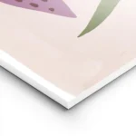 affiche avec un dessin de lys violet avec des taches marron et une tige verte su lightpanel.webp