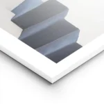 affiche avec un escalier bleu menant a une terrasse blanche surplombant la mer e lightpanel.webp