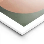 affiche avec un grand soleil orange sur fond beige et vert survole par des oisea lightpanel.webp