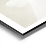 affiche avec un lapin marron dans un nuage blanc a cote dun petit cercle sourian aluminium.webp