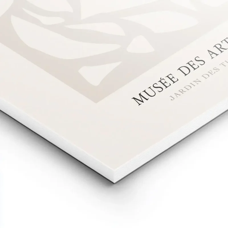 affiche avec un motif abstrait beige et texte noir style typographie sur fond cl lightpanel.webp