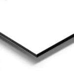 affiche avec un motif de levres noires sur fond blanc style typographie aluminium.webp