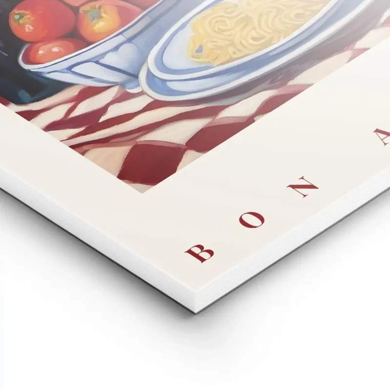 affiche avec une bouteille de vin un bouquet de coquelicots rouges une assiette lightpanel.webp