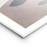 affiche avec une branche grise a feuilles devant des cercles lilas et marron sur lightpanel.webp