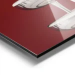 affiche avec une cascade de creme blanche versee sur des coupes a champagne arge aluminium.webp