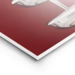 affiche avec une cascade de creme blanche versee sur des coupes a champagne arge lightpanel.webp