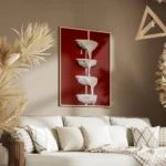 affiche avec une cascade de creme blanche versee sur des coupes a champagne arge salon.webp