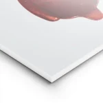 affiche avec une cerise rouge vif recouverte de sirop brillant sur fond gris cla lightpanel.webp