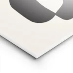 affiche avec une forme abstraite noire et blanche sur fond beige lightpanel.webp