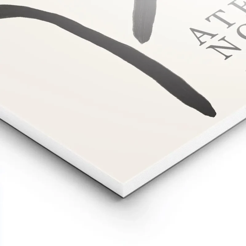affiche avec une illustration de line art dun visage feminin abstrait en noir su lightpanel.webp