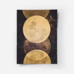 affiche avec une illustration de lunes dorees et detincelles sur un fond sombre .webp