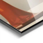 affiche avec une lampe orange de style mid century modern aluminium.webp