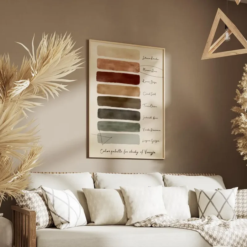 affiche avec une palette de couleurs venitiennes comprenant des teintes de rose salon.webp