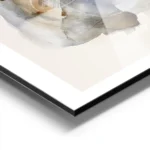 affiche avec une peinture a laquarelle abstraite aux coups de pinceau bleus et b aluminium.webp