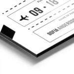 affiche avion personnalisee en noir et blanc avec texte jfk new york et date de aluminium.webp