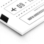 affiche avion personnalisee en noir et blanc avec texte jfk new york et date de lightpanel.webp