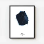 affiche balance personnalisee avec illustration du signe astrologique sur fond a avec cadre.webp