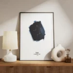 affiche balance personnalisee avec illustration du signe astrologique sur fond a meuble.webp