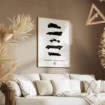 affiche batman avec silhouettes noires des batmobiles et le texte choose your ri salon.webp