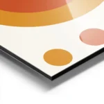 affiche bauhaus 1923 avec un grand cercle orange et rouge des cercles plus petit aluminium.webp