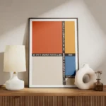 affiche bauhaus avec blocs geometriques orange beige bleu et jaune typographie n meuble.webp