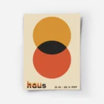 affiche bauhaus avec cercles orange et rouge se chevauchant texte bauhaus en typ.webp