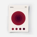 affiche bauhaus avec cercles rouges concentriques typographie bauhaus et lannee .webp