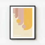 affiche bauhaus avec formes geometriques roses et oranges typographie bauhaus en avec cadre.webp