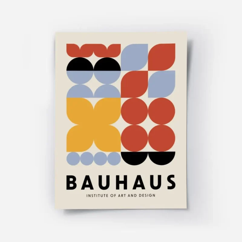 affiche bauhaus avec formes geometriques rouges bleues jaunes noires et texte ba.webp