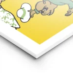 affiche bd pippi longstocking et monsieur nilsson sur fond jaune typographie rou lightpanel.webp
