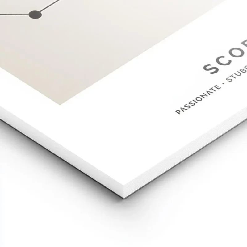 affiche beige avec illustration de la constellation du scorpion en noir typograp lightpanel.webp