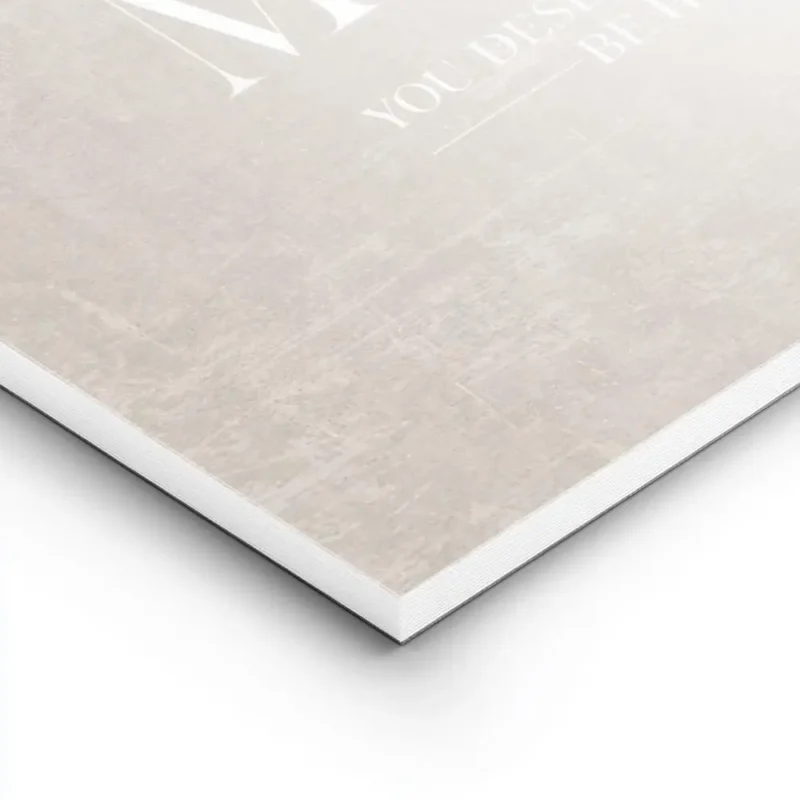 affiche beige avec la citation be kind to your mind always en typographie blanch lightpanel.webp