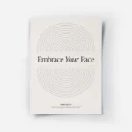 affiche beige avec texte embrace your pace et motif abstrait en demi cercles pou.webp