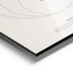 affiche beige avec typographie noire be gentle with yourself et trois cercles co aluminium.webp