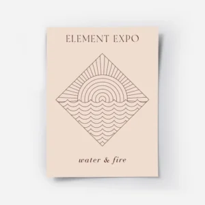 affiche beige avec un dessin feu et eau stylise en typographie et une illustrati.webp
