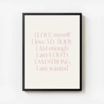 affiche beige clair avec typographie orange pastel disant je maime jaime mon cor avec cadre.webp