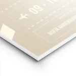 affiche beige personnalisee style etiquette de bagage pour ibiza avec texte noir lightpanel.webp
