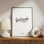 affiche best friends forever avec texte noir manuscrit et typographie sous forme meuble.webp