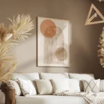 affiche bobo avec arches marron et cercles beiges typographie moderne et tons ch salon.webp