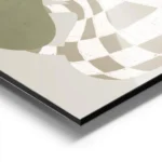 affiche bold flower une fleur blanche stylisee avec des feuilles vertes dans un aluminium.webp