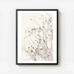 affiche botanique avec des branches givrees et de petits bourgeons sur un fond b avec cadre.webp