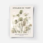affiche botanique avec des fleurs de carotte sauvage aux teintes pastel sur fond.webp