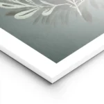 affiche botanique avec feuilles vertes aiguilles de sapin et pommes de pin doree lightpanel.webp