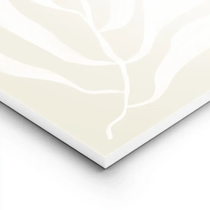 affiche botanique avec illustration dune plante blanche et de feuilles sur fond lightpanel.webp